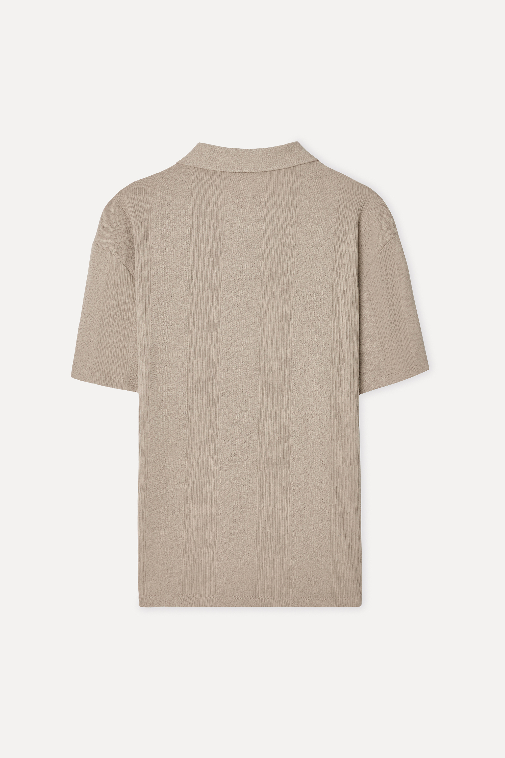 Erkek Vizon Rengi Comfort Fit Polo Yaka T-Shirt