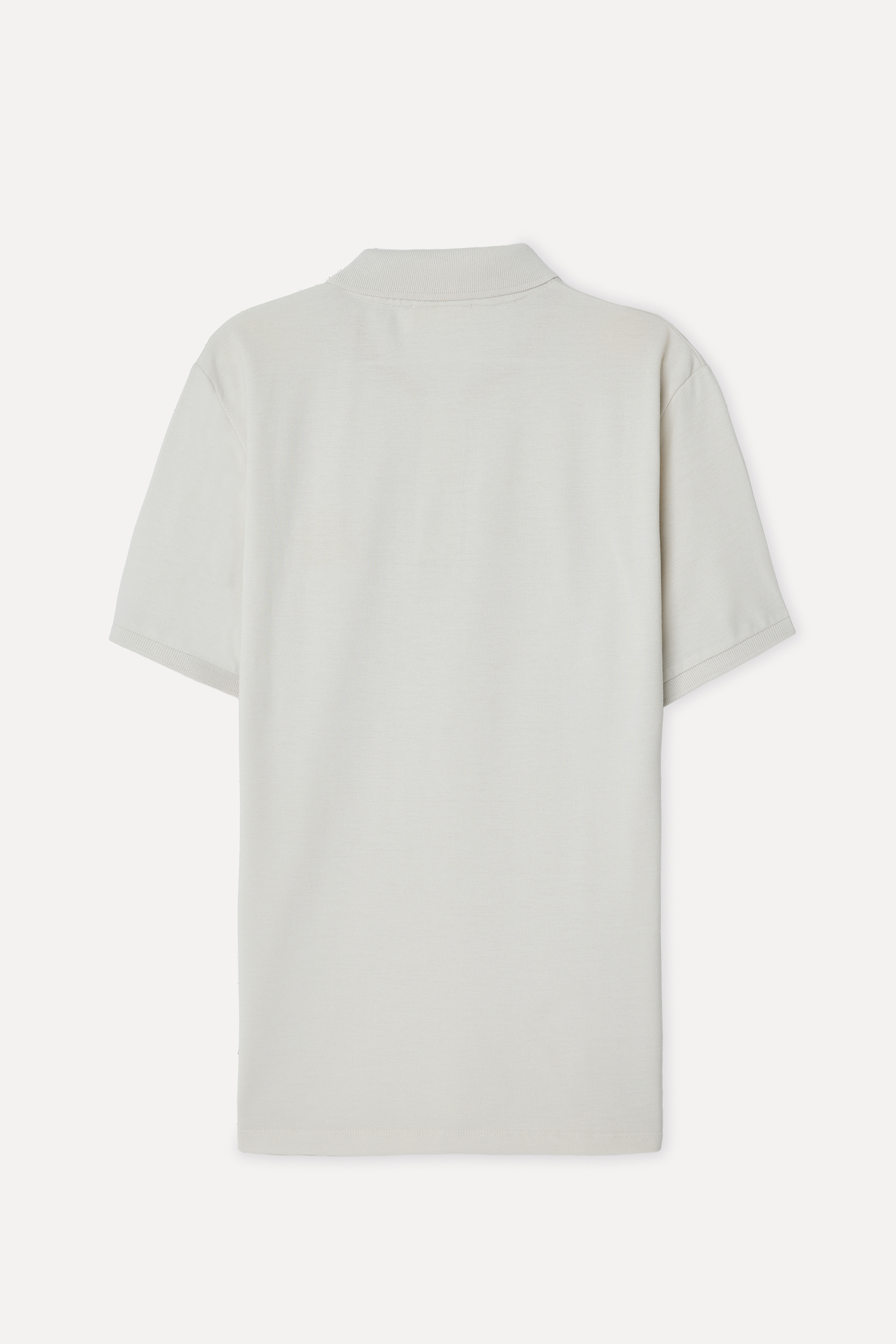 Erkek Kırık Beyaz Nakışlı Polo Yaka T-Shirt