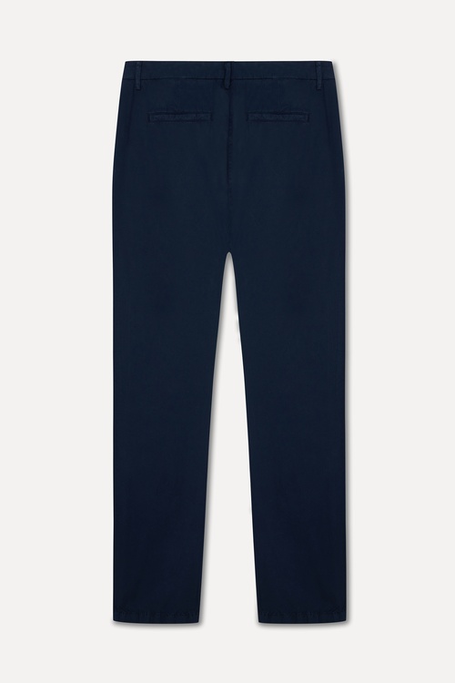 Erkek Lacivert Tapered Fit Chino Pantolon