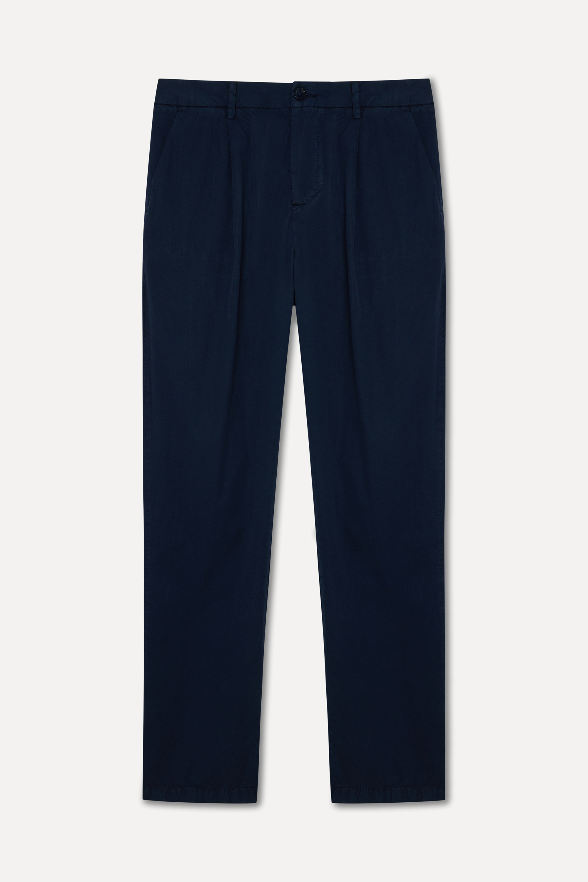 Erkek Lacivert Tapered Fit Chino Pantolon