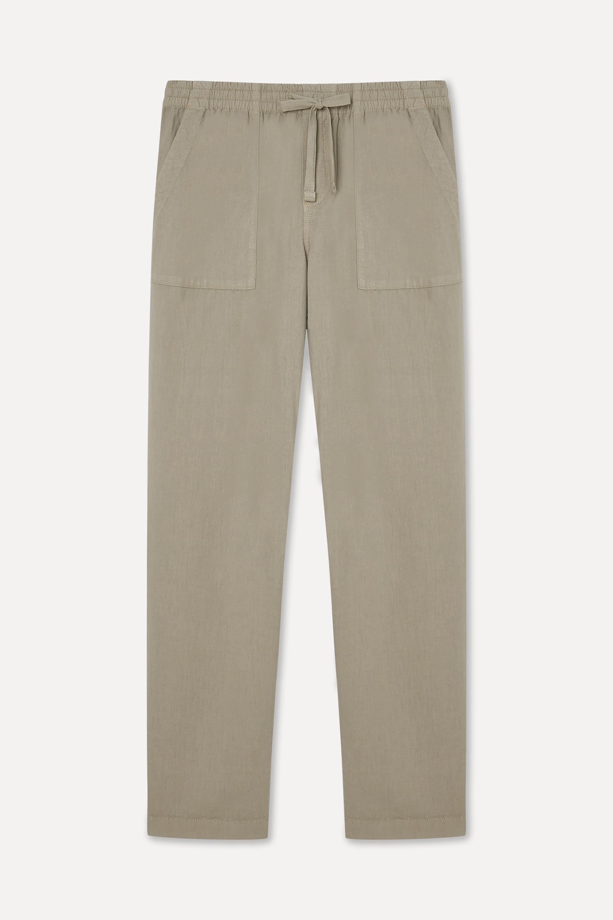 Erkek Vizon Rengi Straight Fit Chino Pantolon