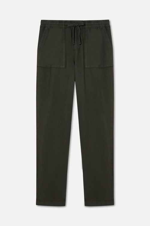 Erkek Haki Straight Fit Chino Pantolon