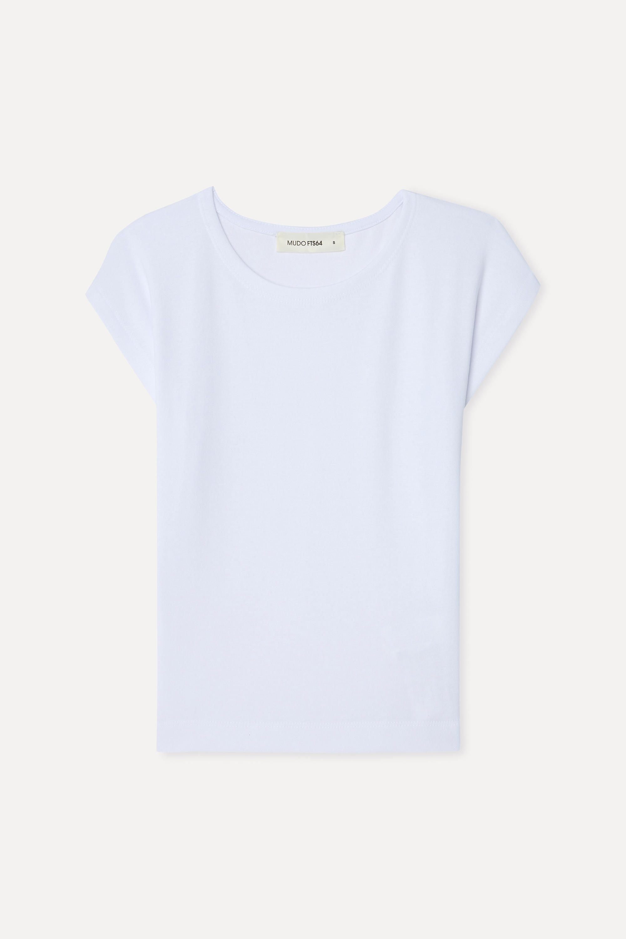 Kadın Beyaz Fitted Bisiklet Yaka Kolsuz T-Shirt