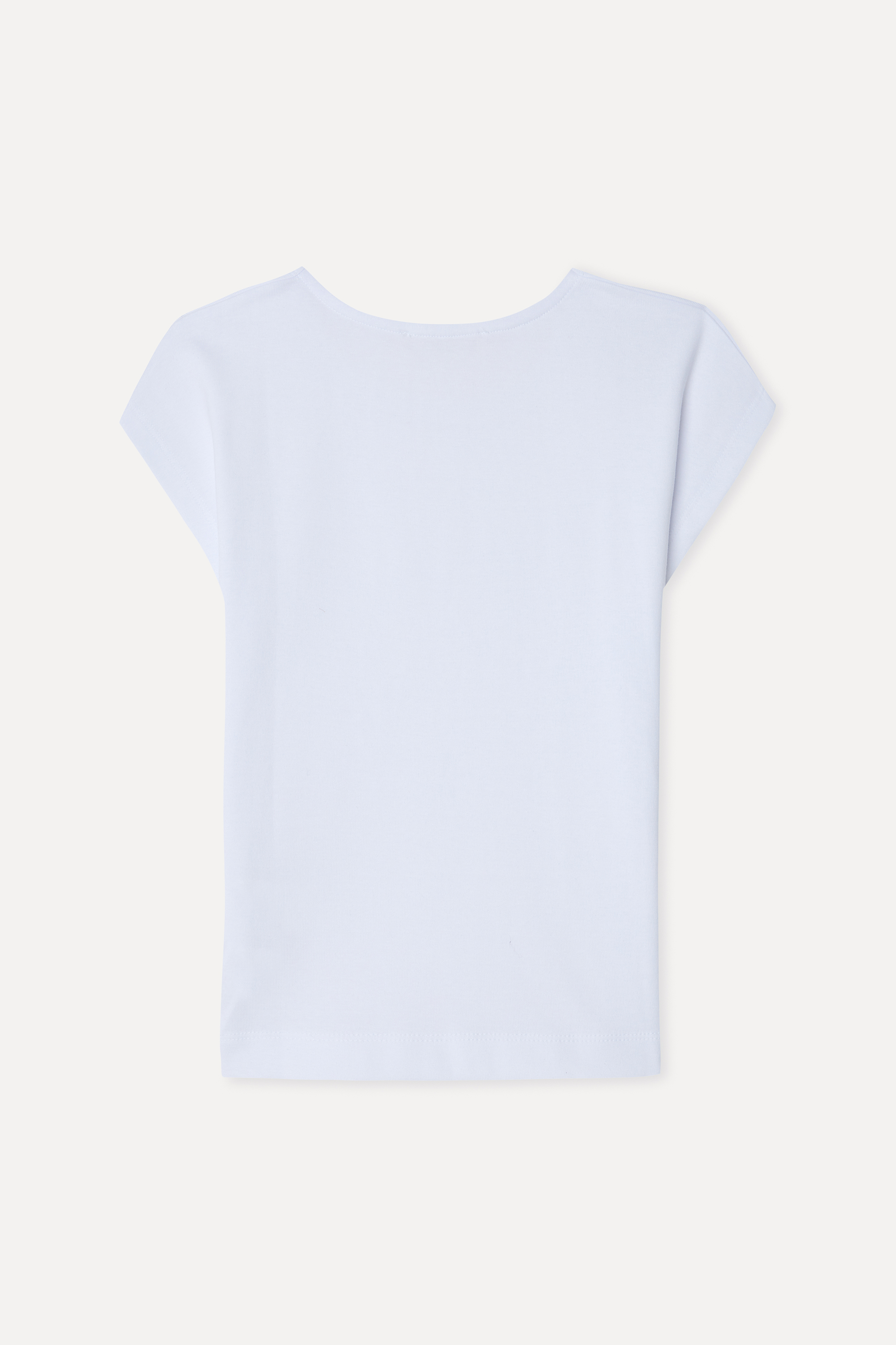 Kadın Beyaz Fitted Bisiklet Yaka Kolsuz T-Shirt