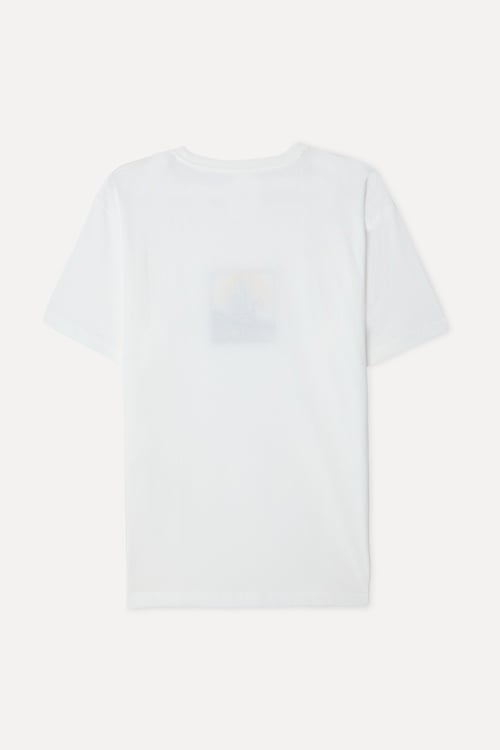 Erkek Taş Rengi Nakışlı Oversize Bisiklet Yaka T-Shirt