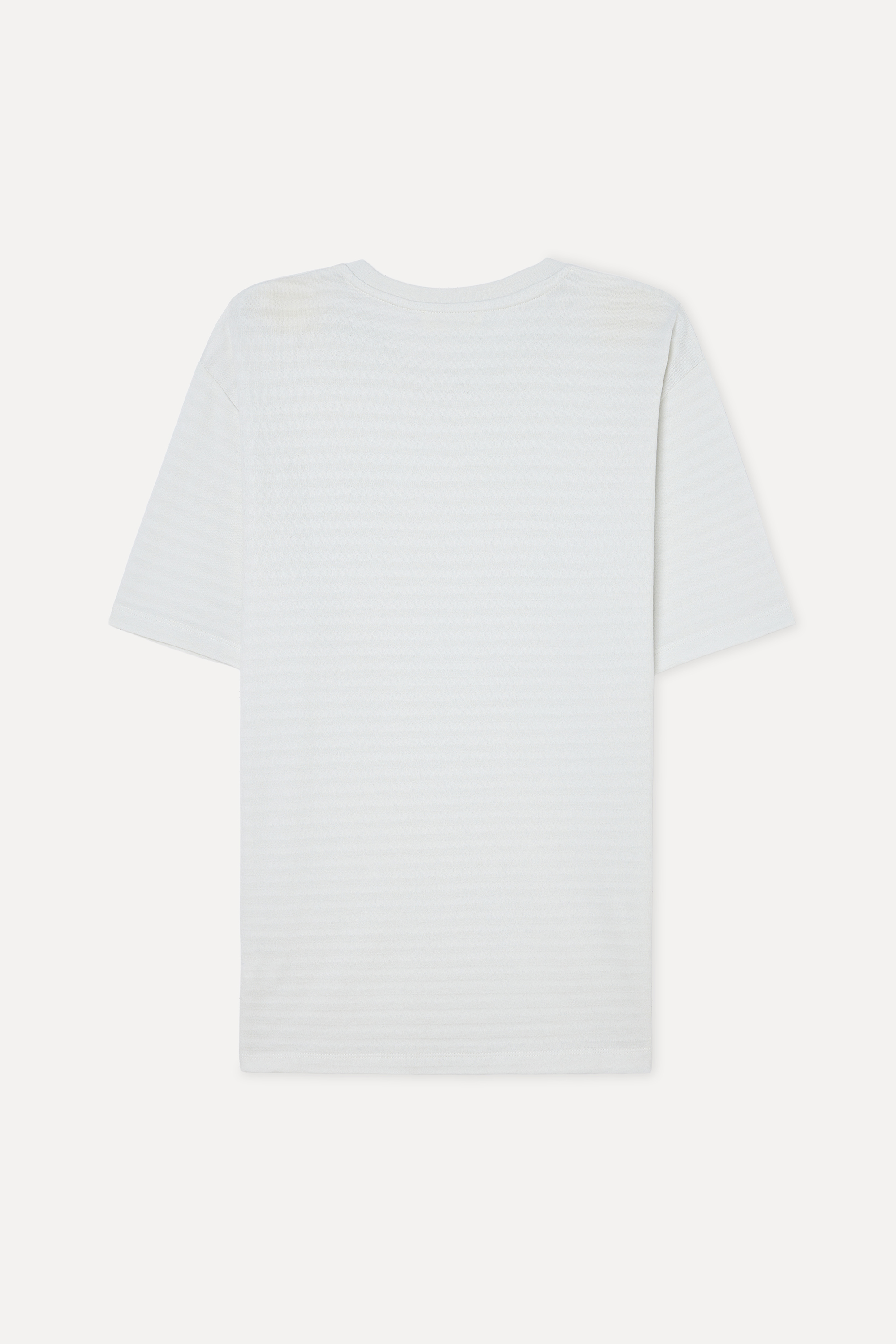Erkek Kırık Beyaz Comfort Fit Bisiklet Yaka T-Shirt