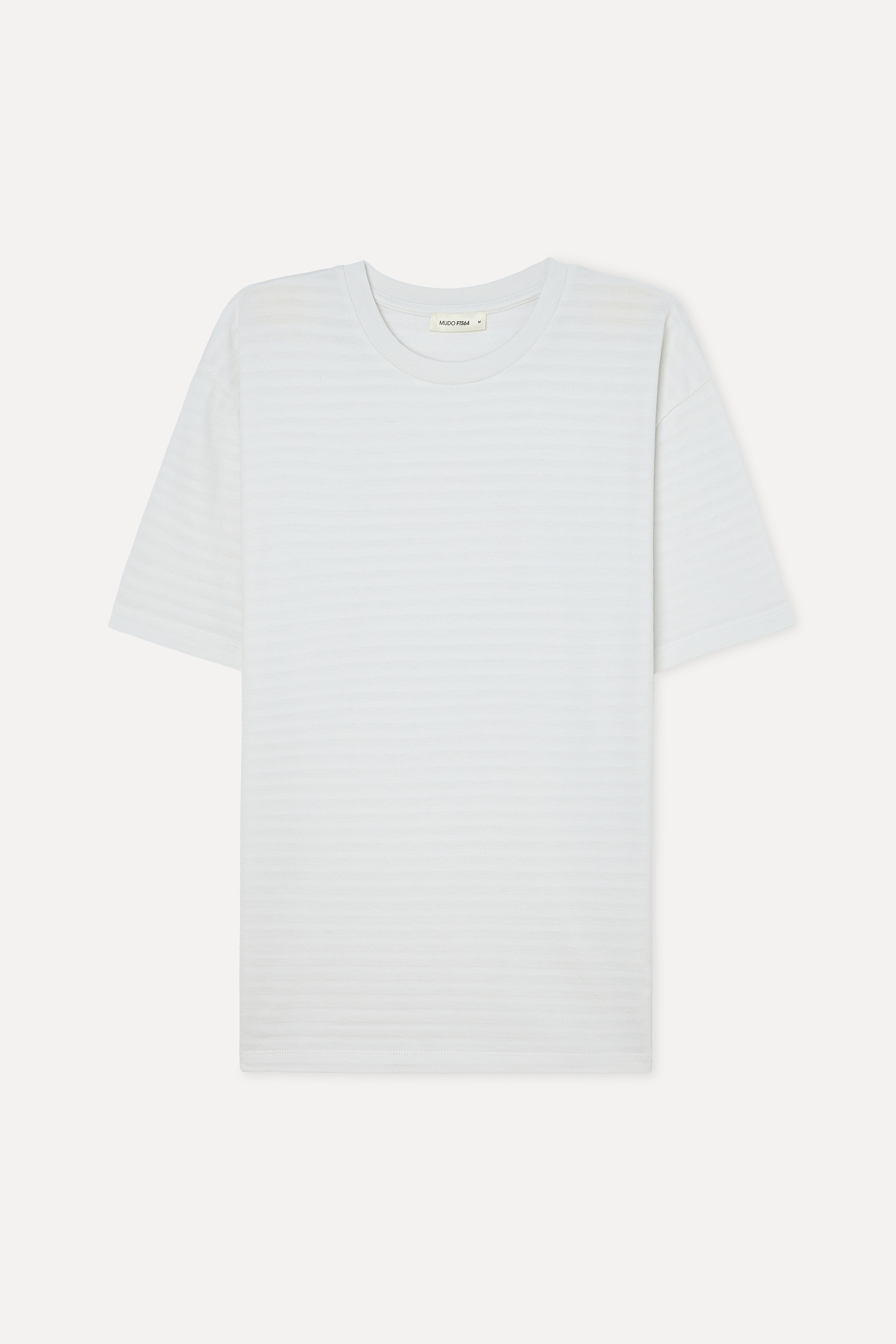Erkek Kırık Beyaz Comfort Fit Bisiklet Yaka T-Shirt