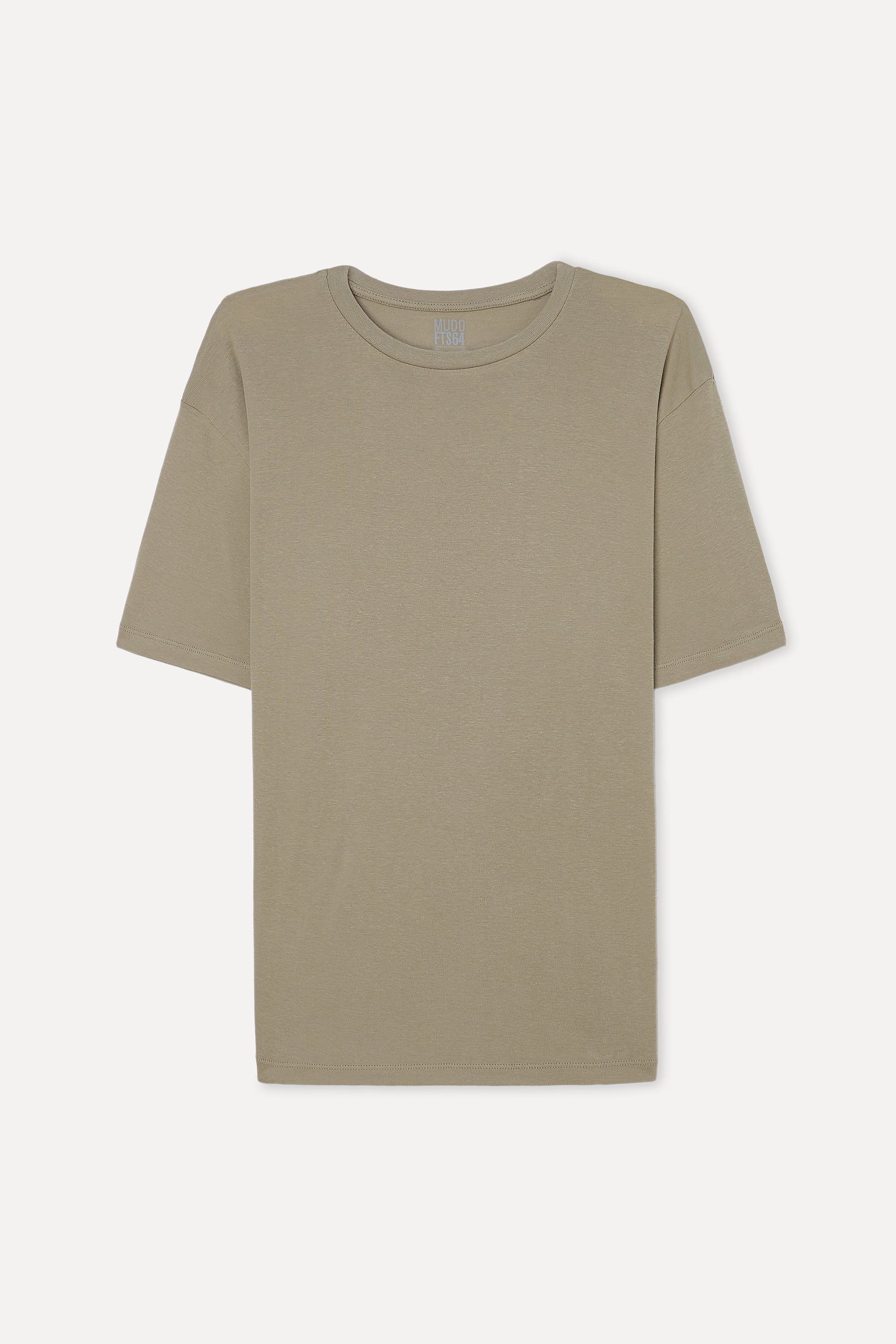 Mudo Erkek Vizon Rengi Bisiklet Yaka T-Shirt