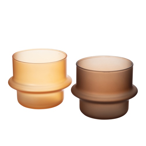 Mudo Home X İDEALİST Duo Bardak 2'Li Set Amber&Turuncu