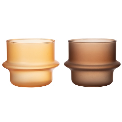 Mudo Home X İDEALİST Duo Bardak 2'Li Set Amber&Turuncu