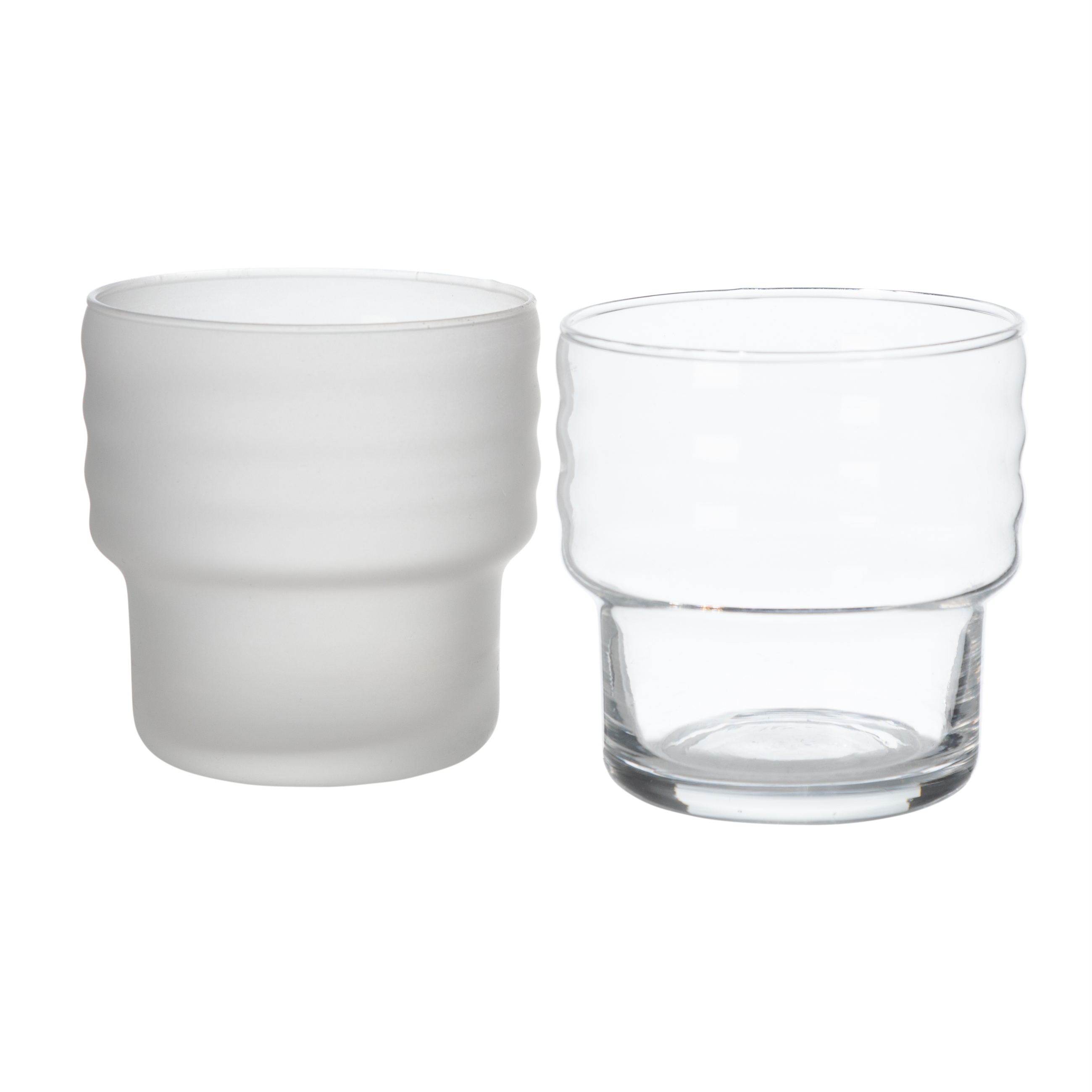Mudo Home X İDEALİST Strata Bardak Mat & Parlak Şeffaf 2'Li Set
