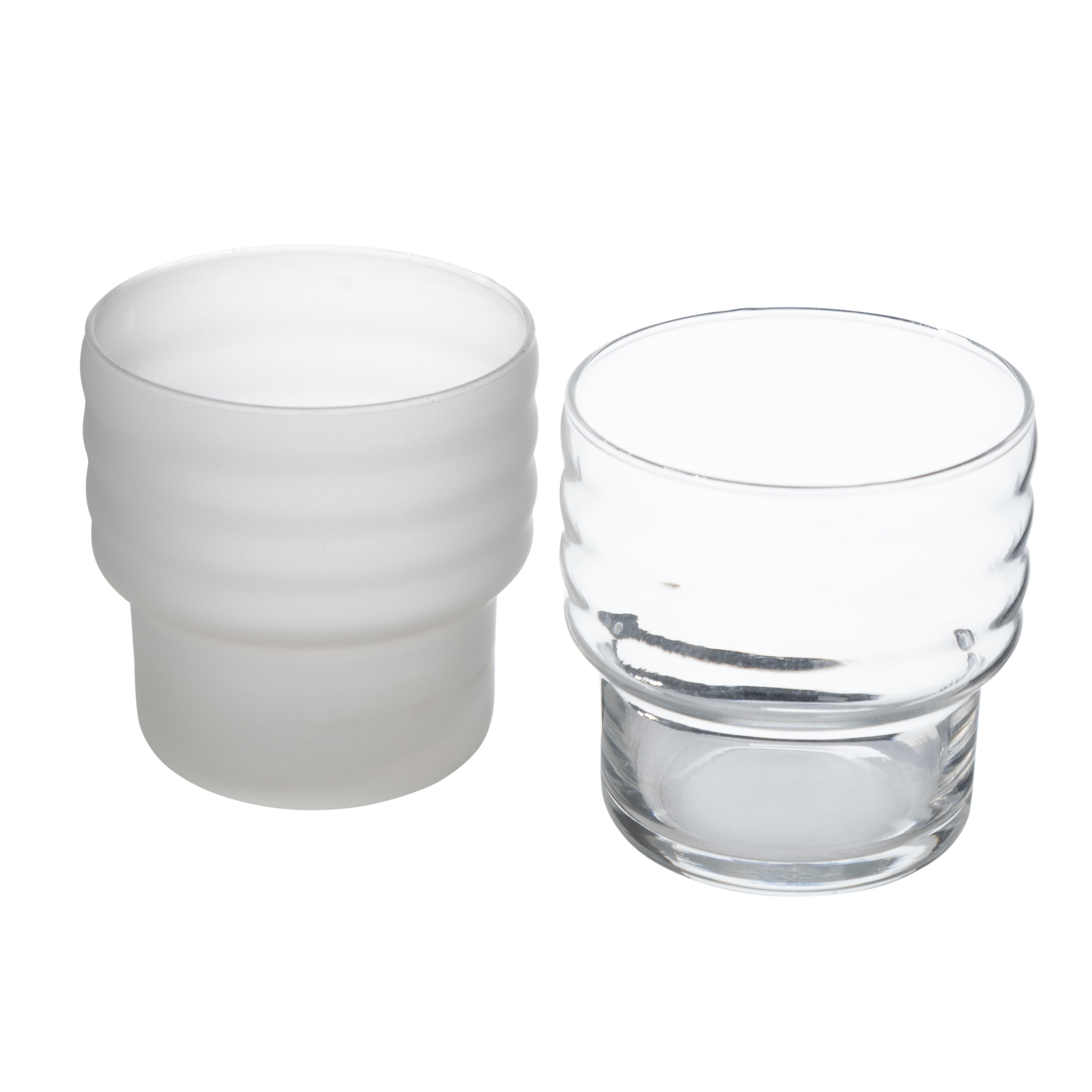 Mudo Home X İDEALİST Strata Bardak Mat & Parlak Şeffaf 2'Li Set
