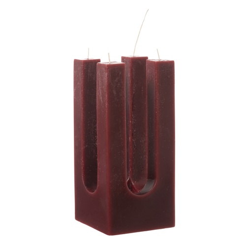 Mudo Home X İDEALİST Tetra Sütun Mum Bordo 8,8X19,5