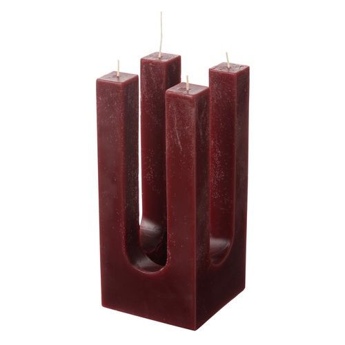 Mudo Home X İDEALİST Tetra Sütun Mum Bordo 8,8X19,5