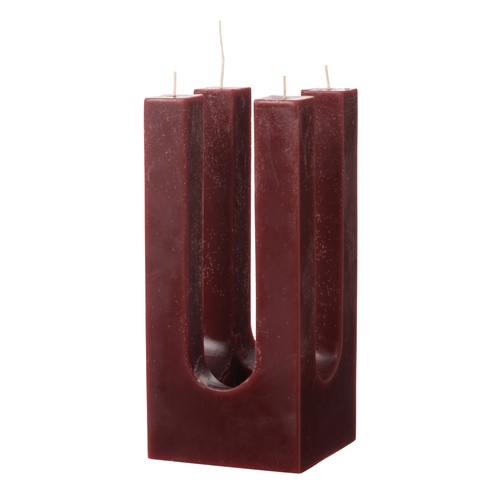 Mudo Home X İDEALİST Tetra Sütun Mum Bordo 8,8X19,5