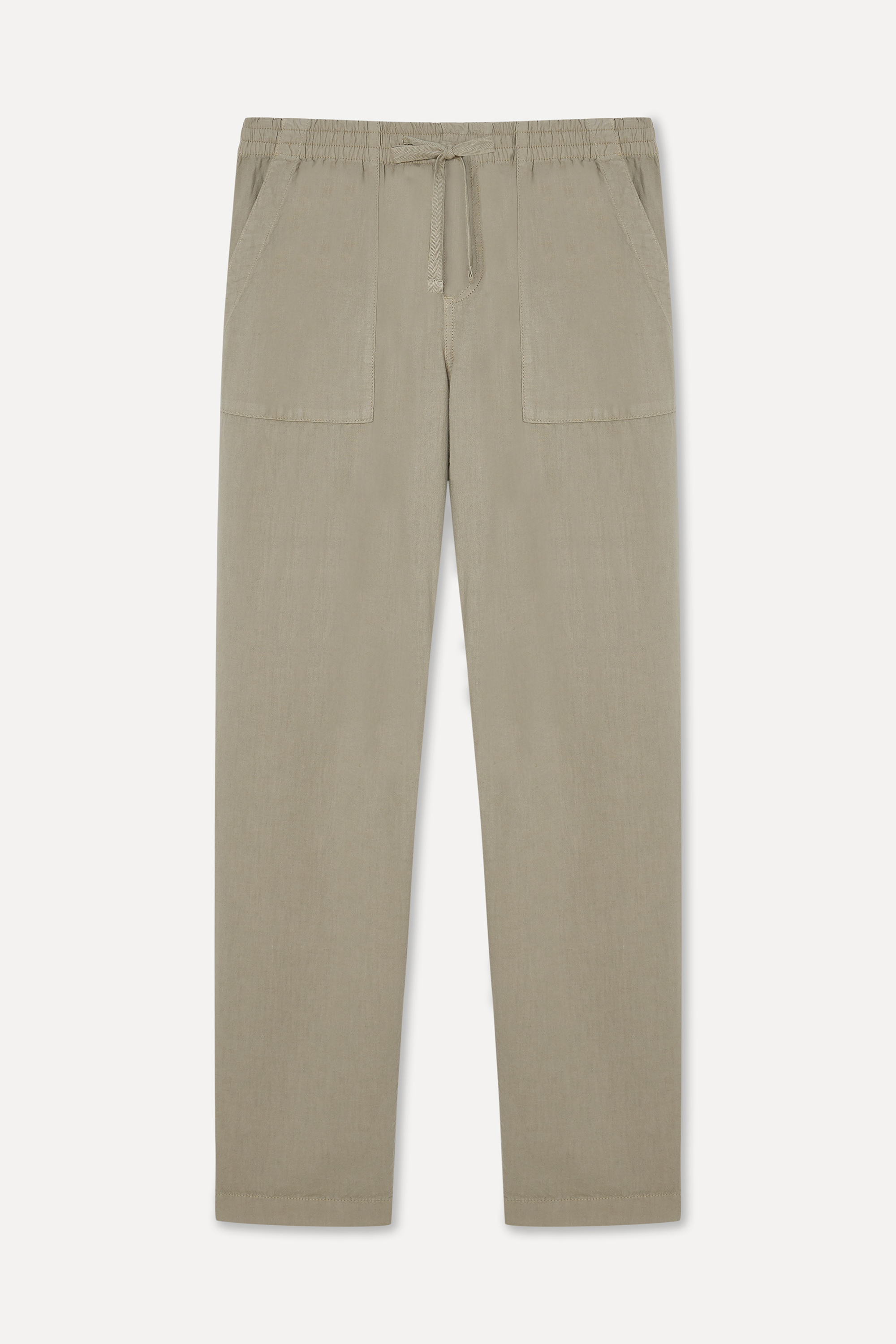 Erkek Vizon Rengi Straight Fit Chino Pantolon