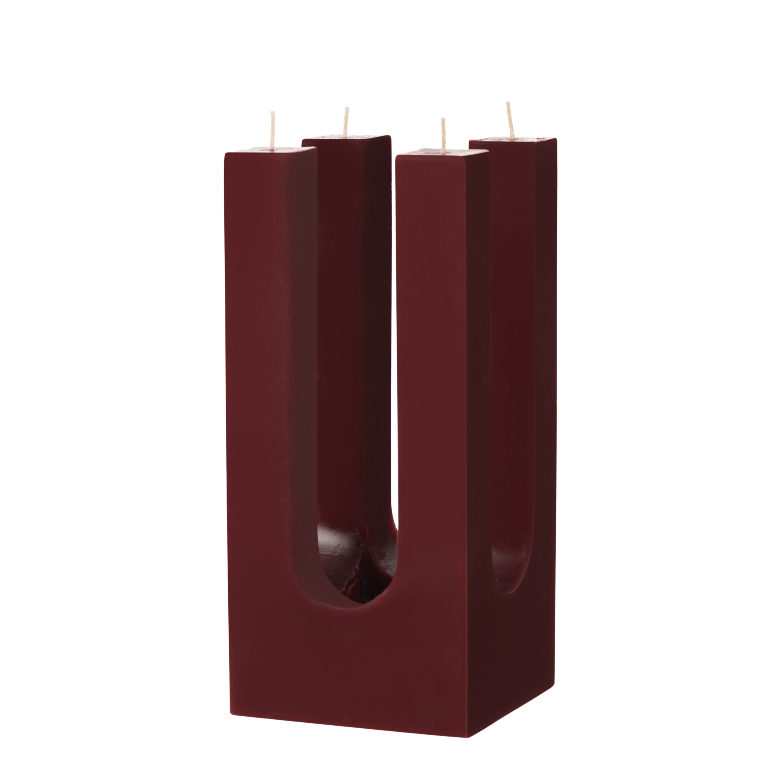 Mudo Home X İDEALİST Tetra Sütun Mum Bordo 8,8X19,5