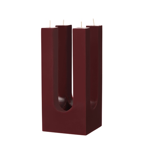  Mudo Home X İDEALİST Tetra Sütun Mum Bordo 8,8X19,5