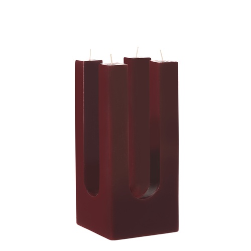  Mudo Home X İDEALİST Tetra Sütun Mum Bordo 8,8X19,5