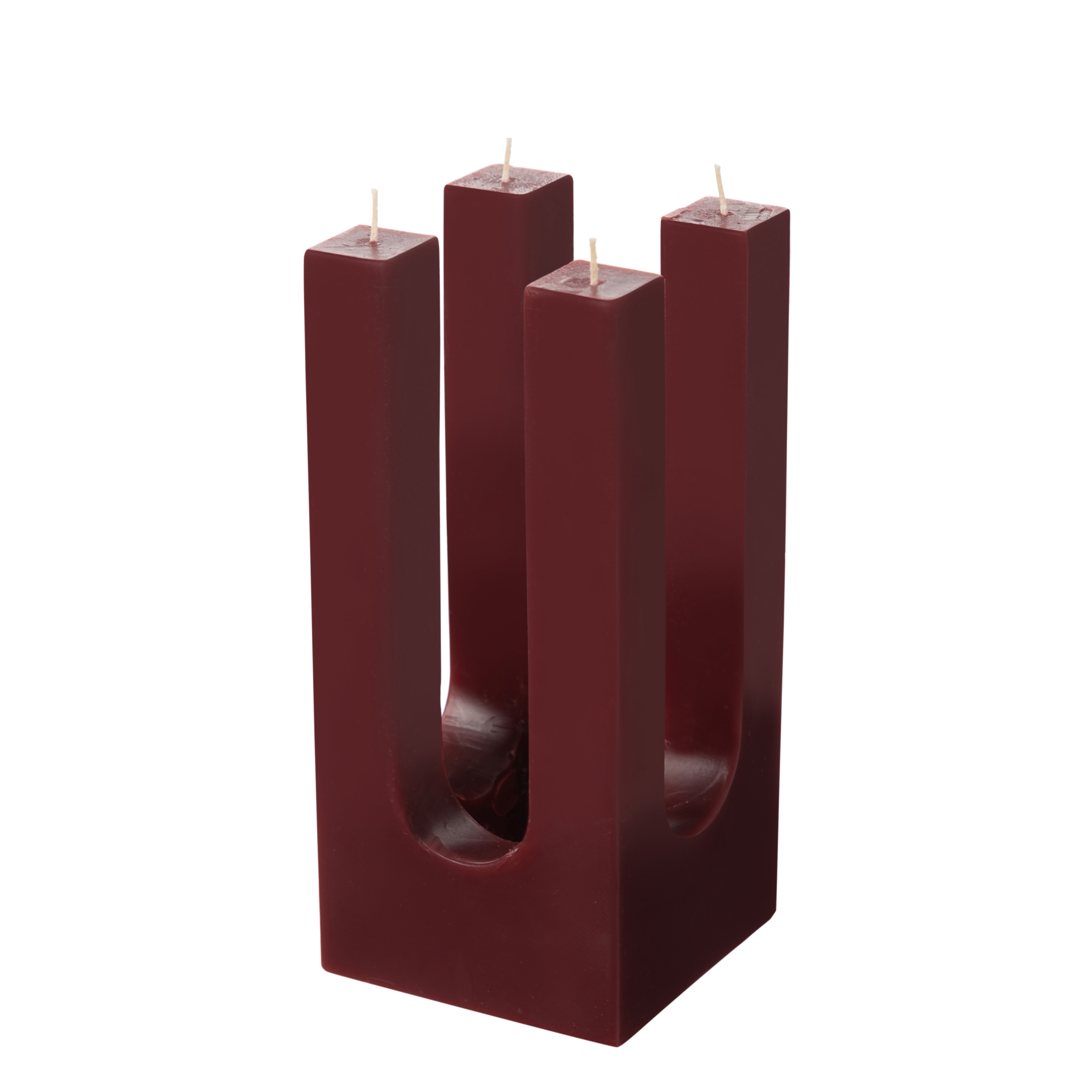 Mudo Home X İDEALİST Tetra Sütun Mum Bordo 8,8X19,5