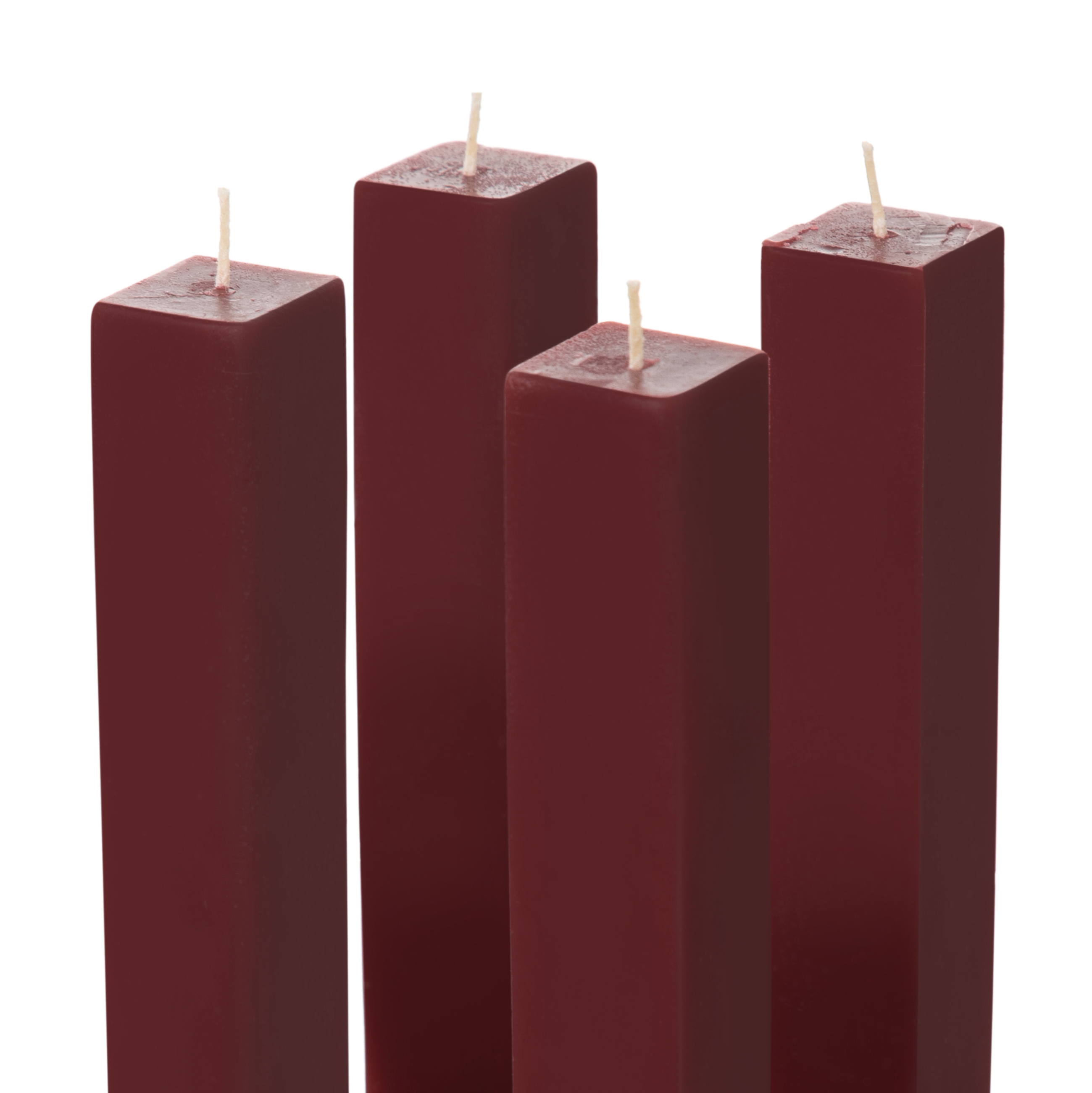 Mudo Home X İDEALİST Tetra Sütun Mum Bordo 8,8X19,5