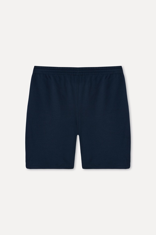  Mudo X Bozburun YC Erkek Lacivert Nakışlı Regular Fit Şort