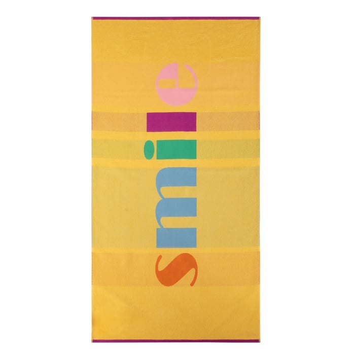 SMILE RENKLİ PLAJ HAVLUSU 80X160