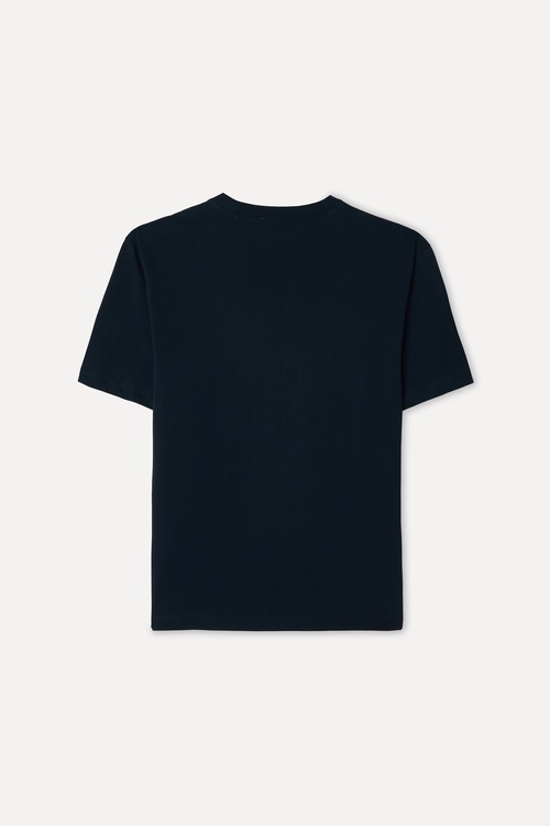  Mudo X Bozburun YC Erkek Lacivert Nakışlı Bisiklet Yaka T-Shirt