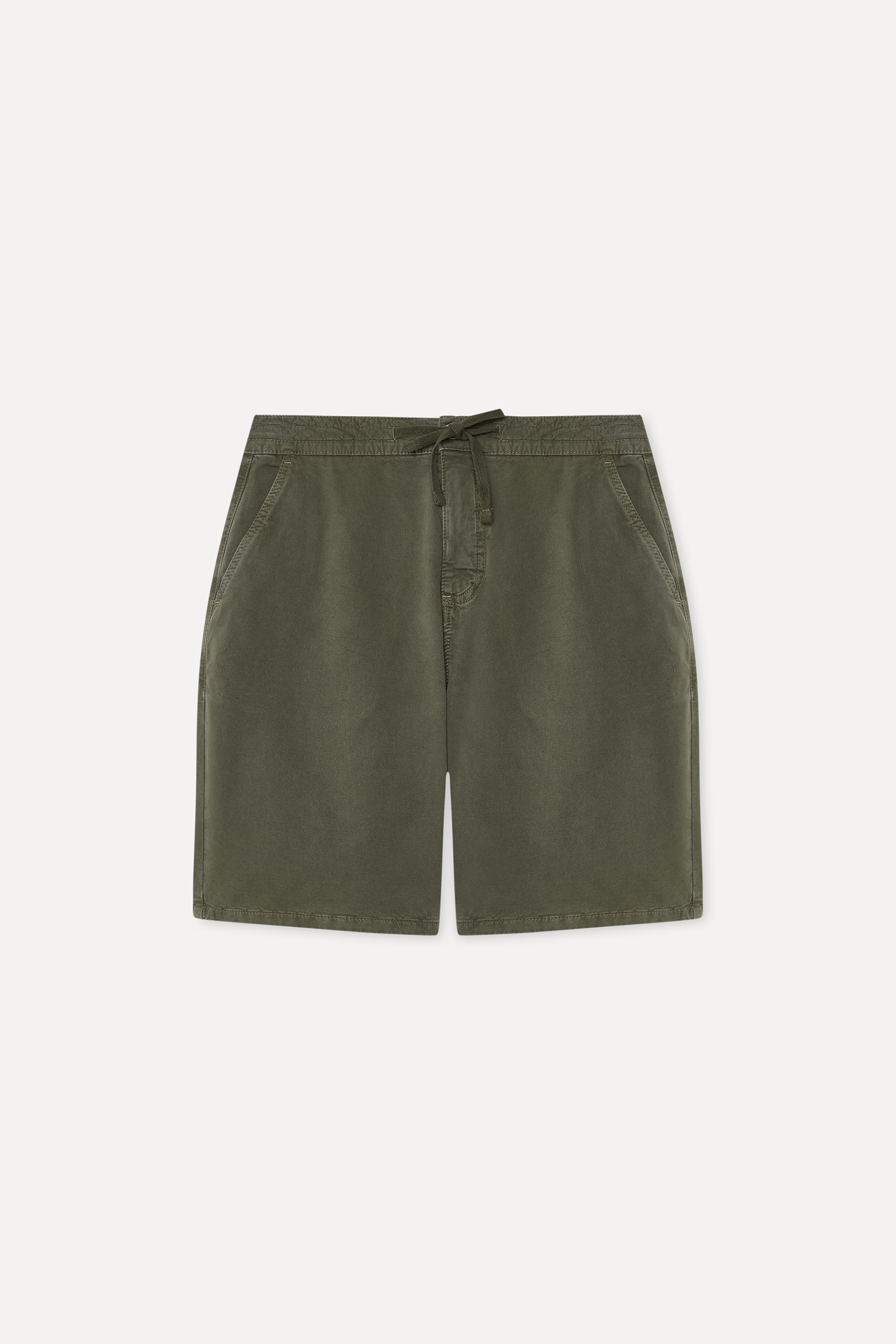 Erkek Haki Straight Fit Şort