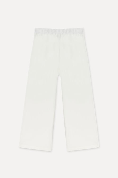  Kadın Beyaz Straight Fit Pantolon