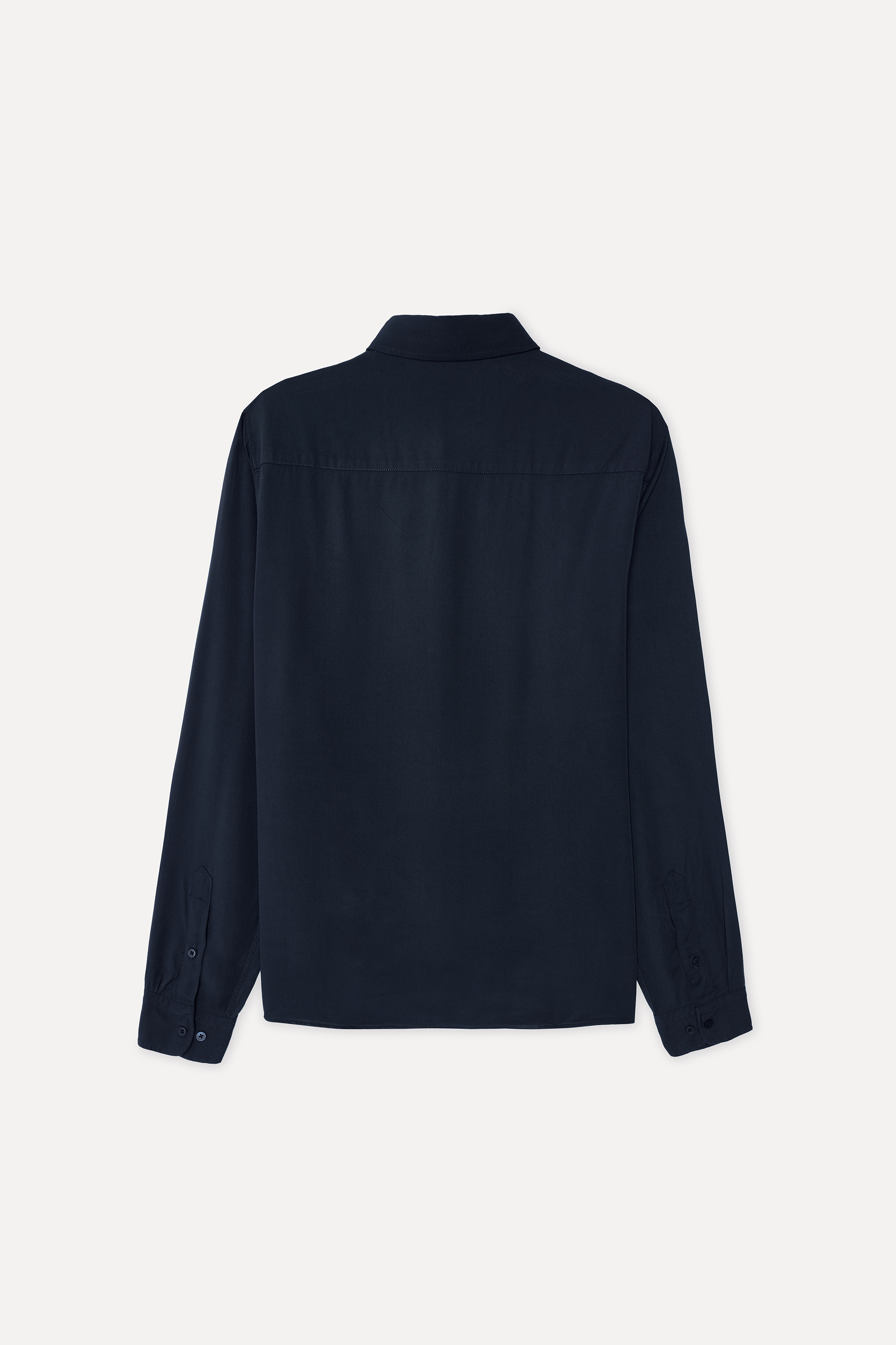 Erkek İndigo Regular Fit Uzun Kollu Modal Gömlek