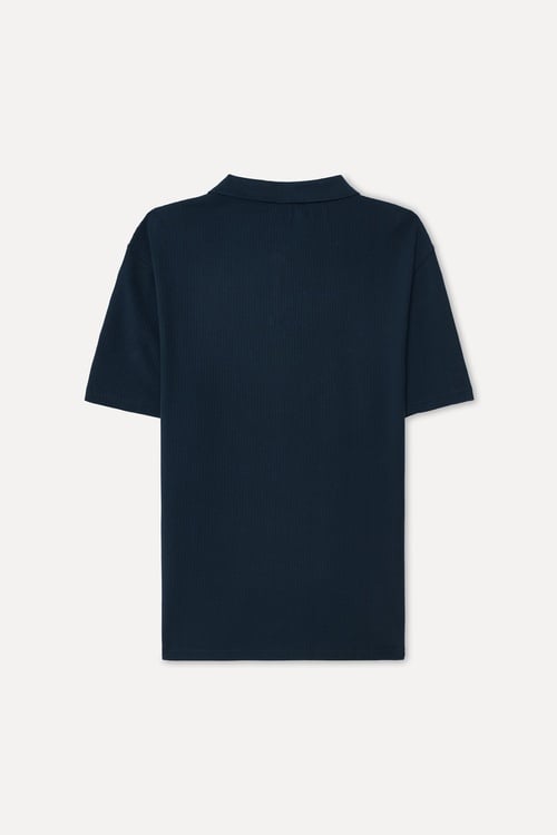  Erkek Lacivert Comfort Fit Polo Yaka T-Shirt