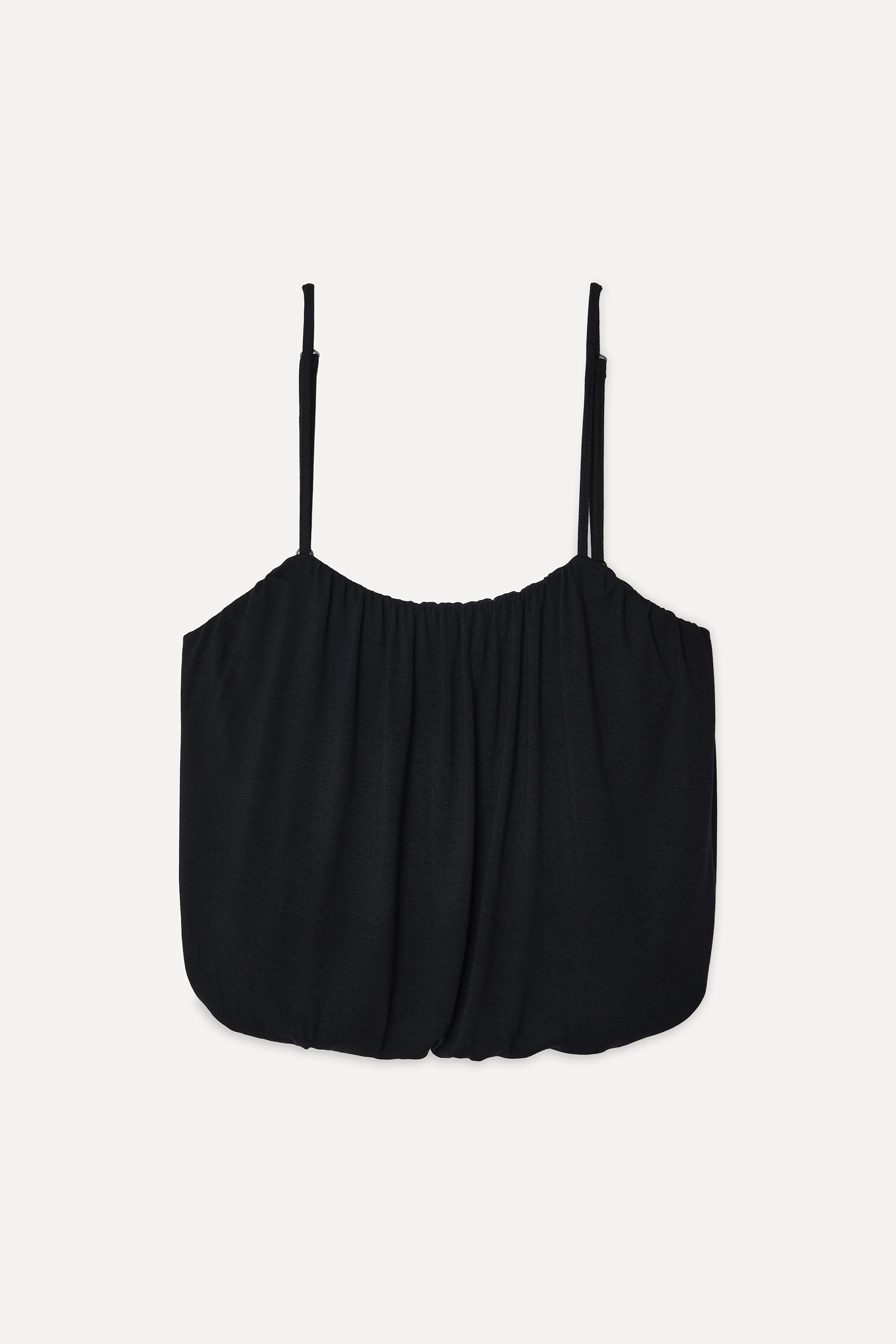 Kadın Siyah Açık Yaka Kolsuz Crop Bluz