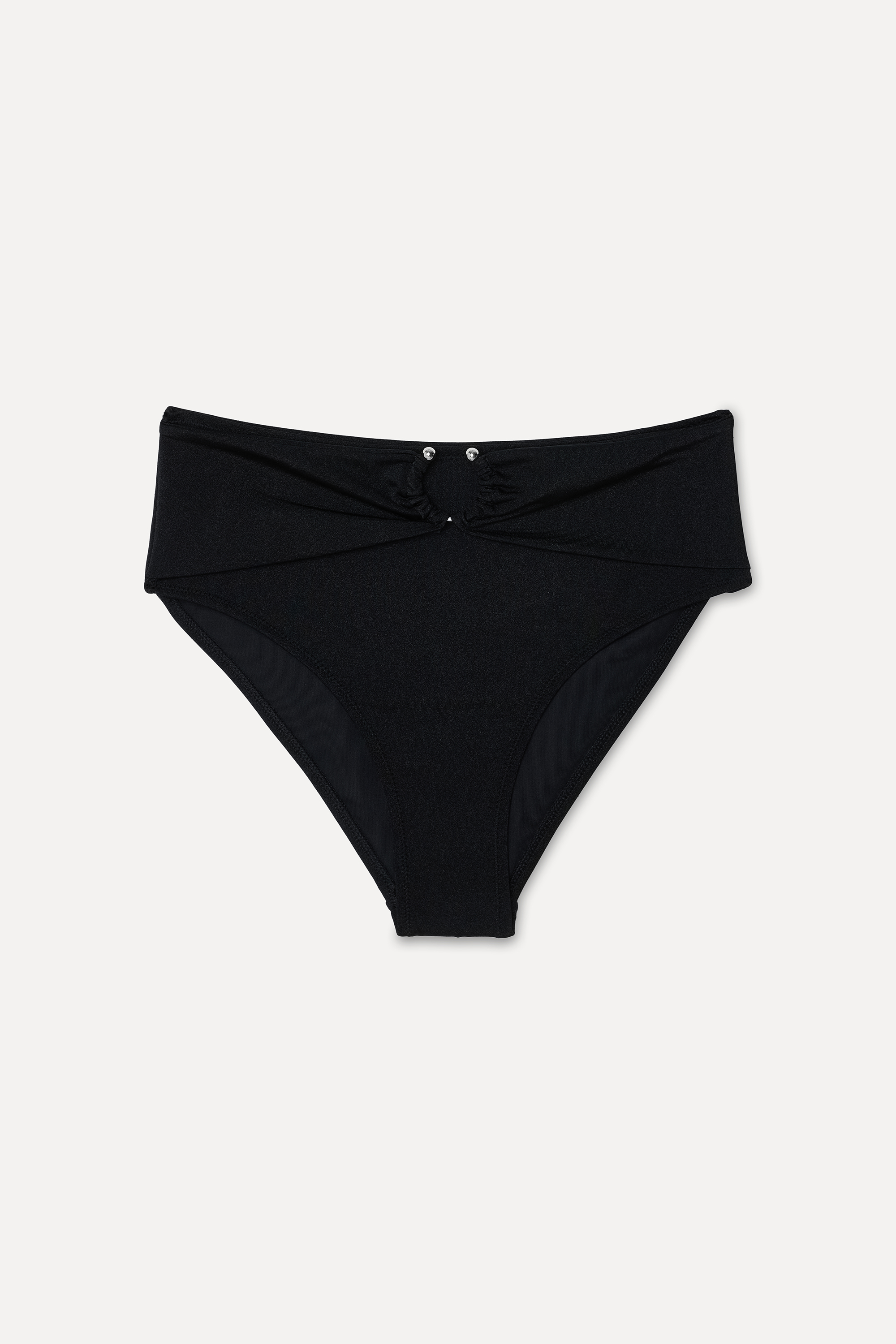 Kadın Siyah Toka Detaylı Bikini Altı