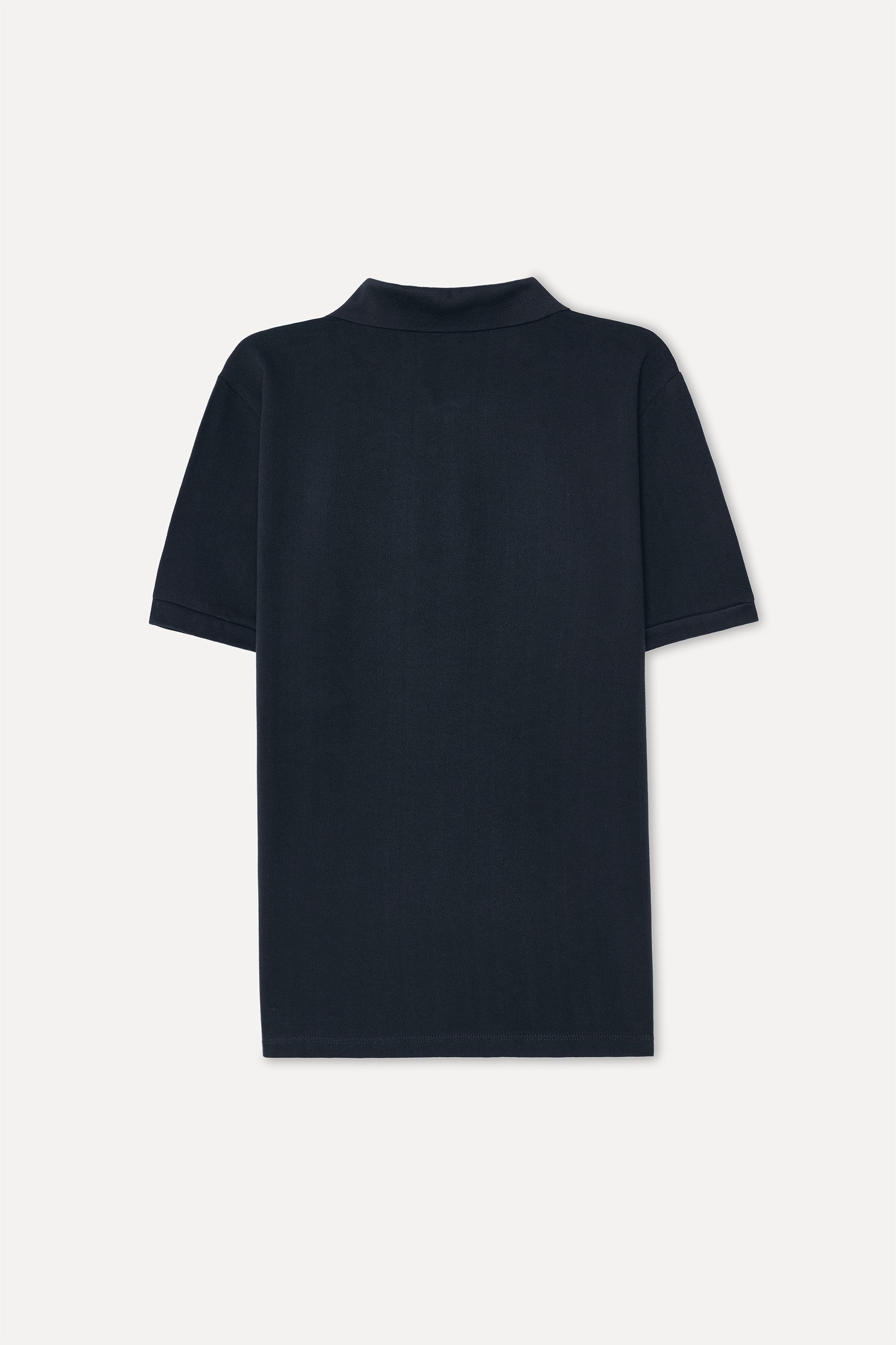 Kadın Lacivert Jakarlı Polo Yaka T-Shirt