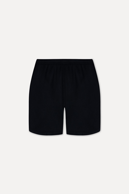  Erkek Siyah Straight Fit Şort