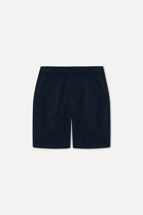 Erkek Lacivert Straight Fit Şort