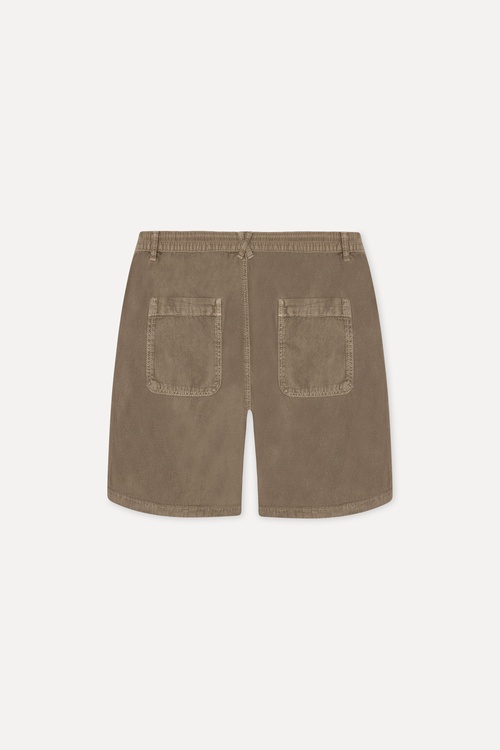 Erkek Vizon Rengi Straight Fit Şort