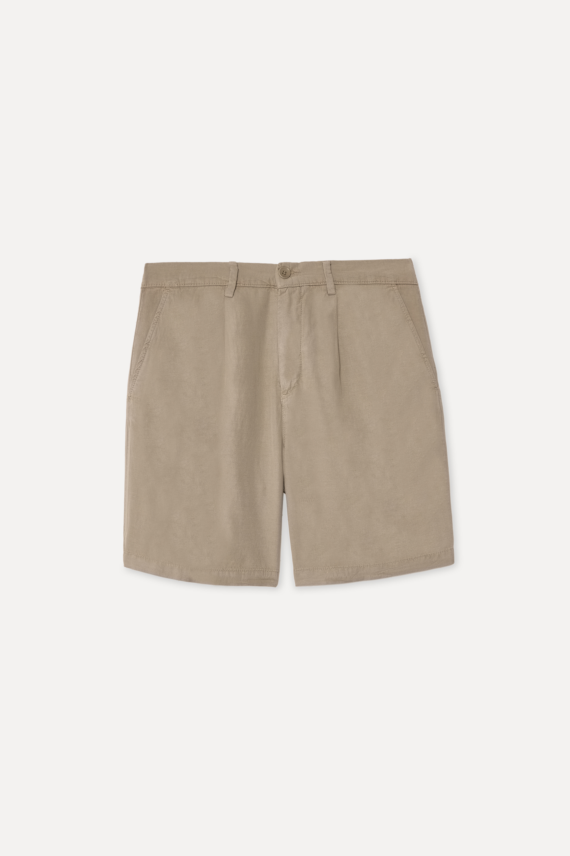 Erkek Bej Rengi Straight Fit Şort