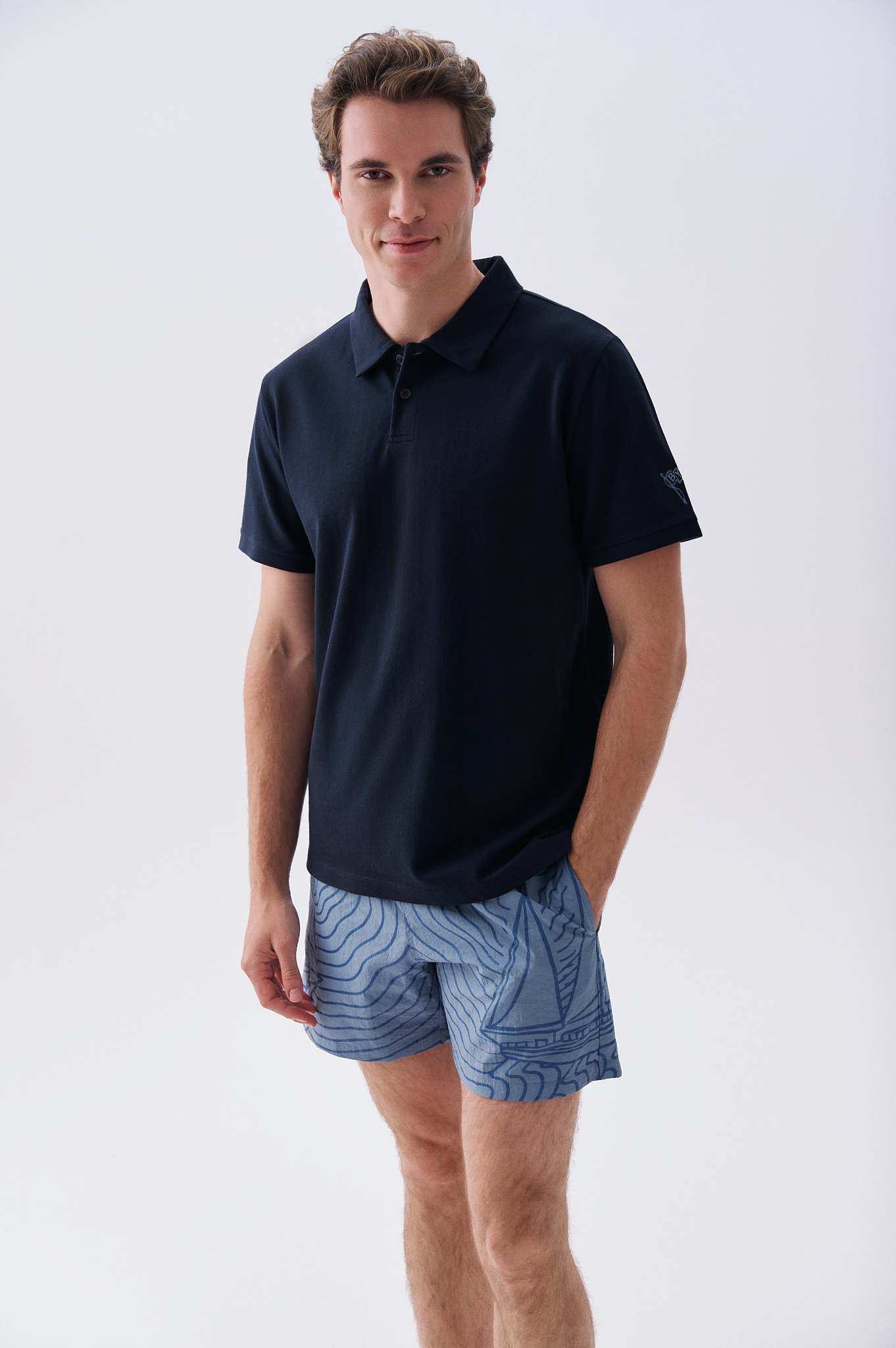 Mudo X Bozburun YC Erkek Nakışlı Polo Yaka T-Shirt
