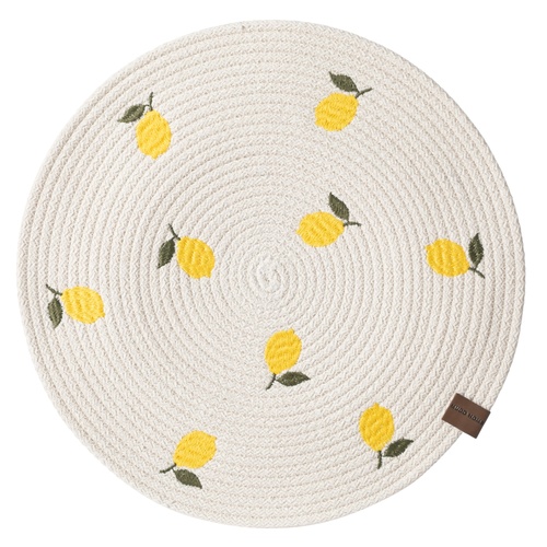 FRUITY GARDEN YUVARLAK AMERİKAN SERVİSİ 35 CM LİMON