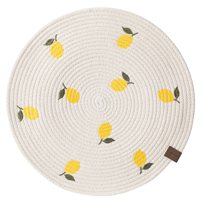 FRUITY GARDEN YUVARLAK AMERİKAN SERVİSİ 35 CM LİMON