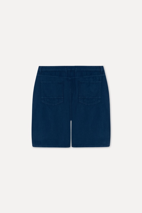 Erkek İndigo Straight Fit Şort