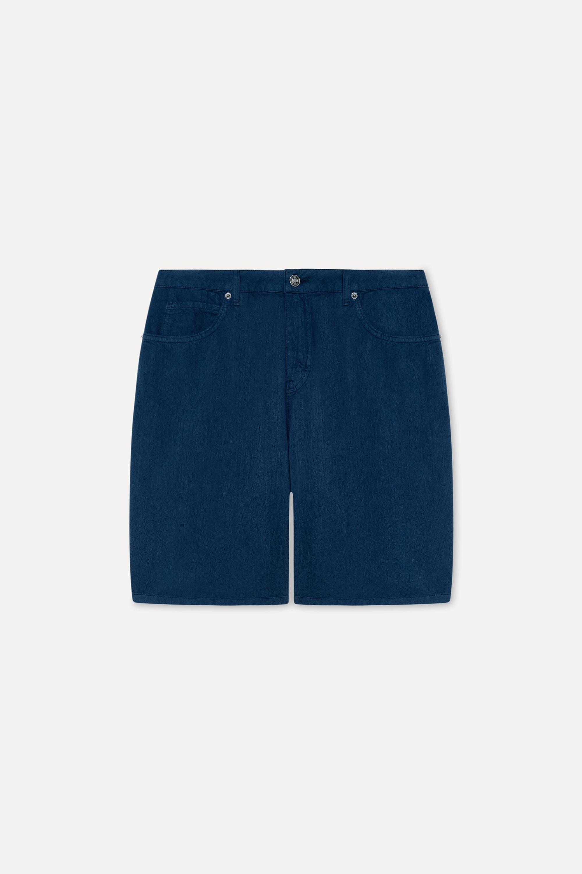 Erkek İndigo Straight Fit Şort