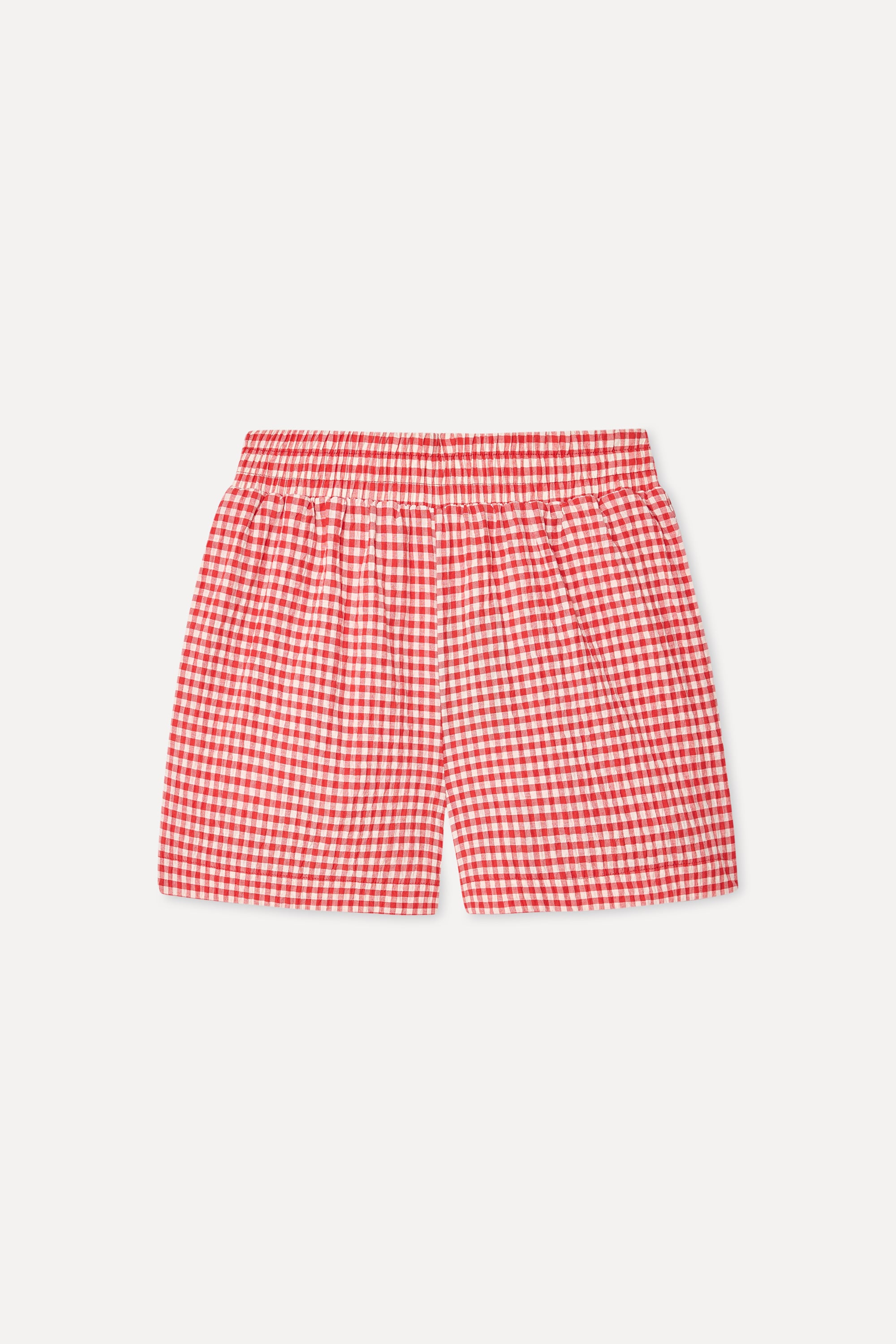 Mudo Kadın Kırmızı Ekoseli Comfort Fit Şort