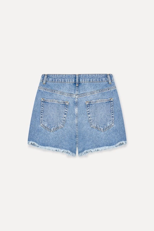  Kadın İndigo Comfort Fit Şort