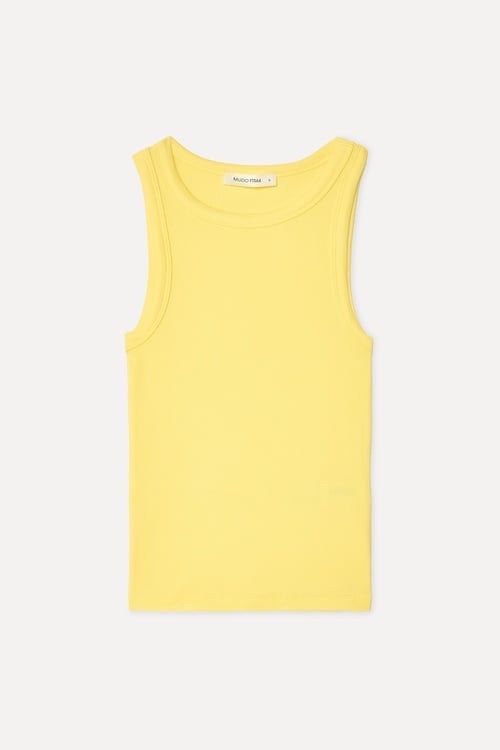 Kadın Sarı Fitted Bisiklet Yaka Atlet