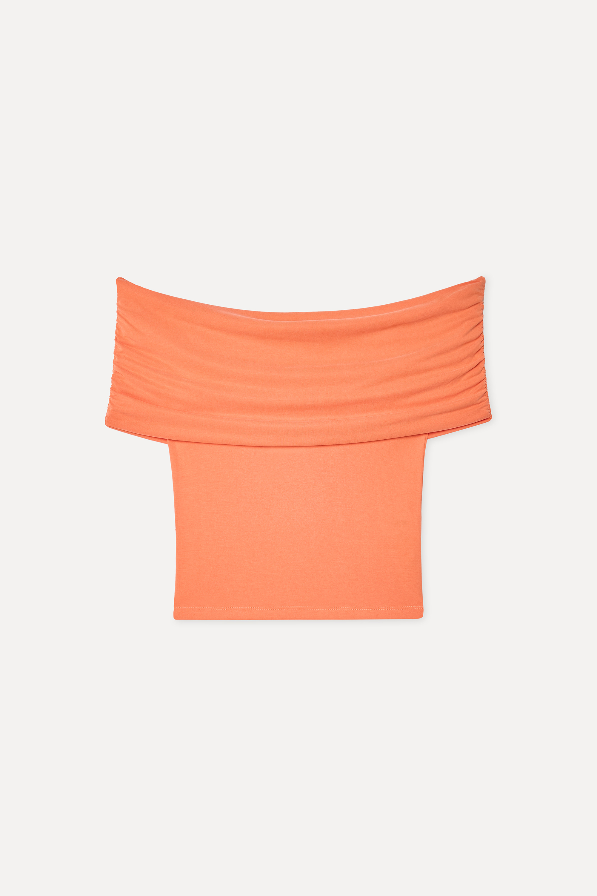 Kadın Turuncu Fitted Açık Yaka Kolsuz T-Shirt