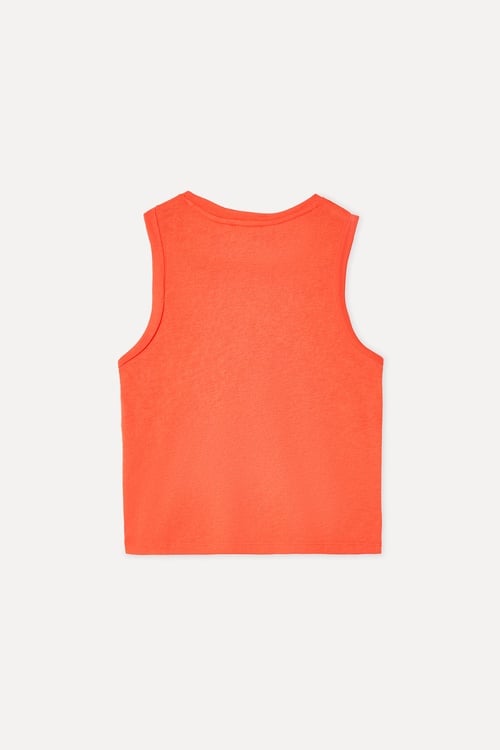  Kadın Kırmızı Loose Fit Bisiklet Yaka Atlet