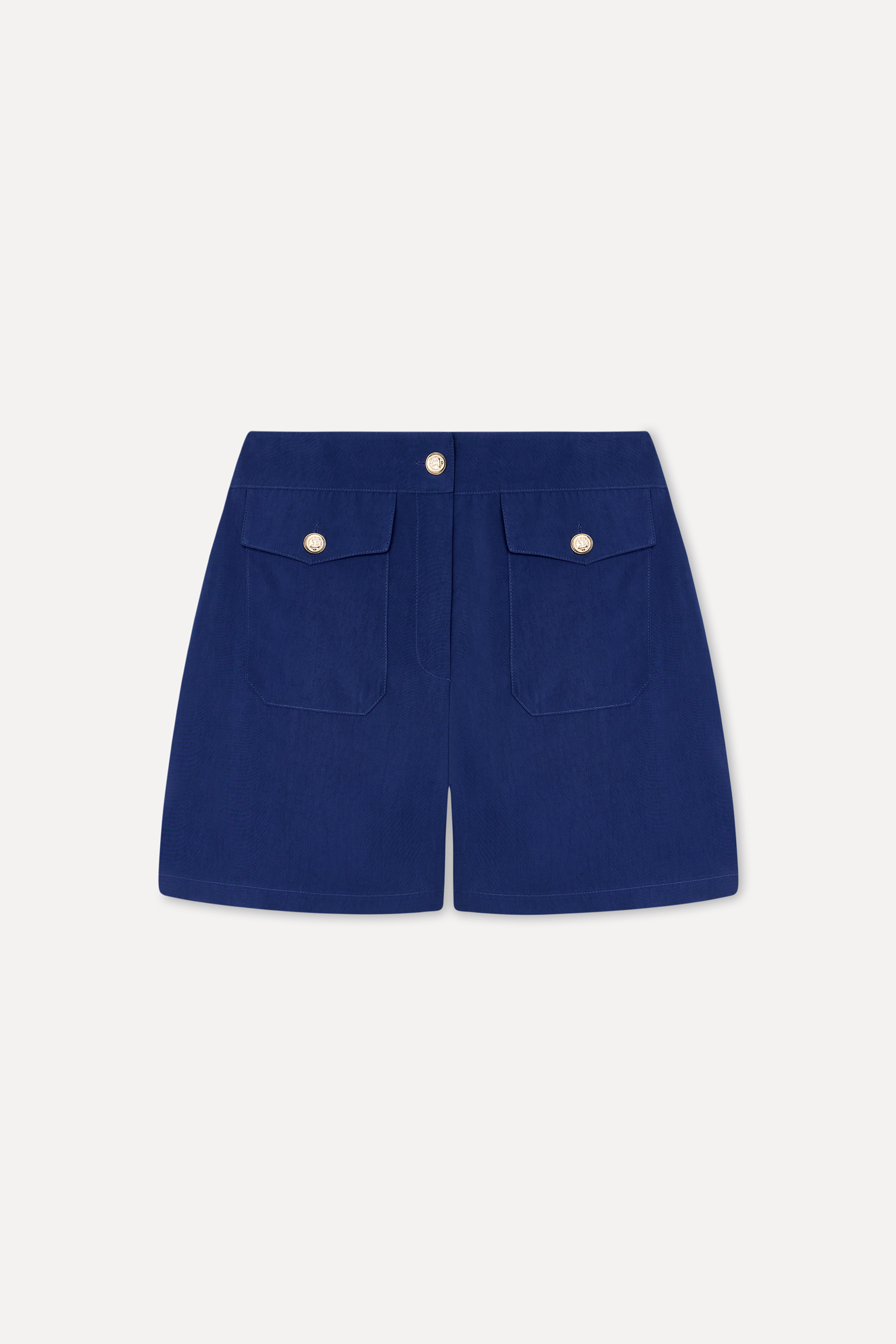 Kadın Lacivert Comfort Fit Çift Cepli Şort